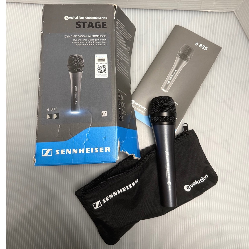 Sennheiser E 835 Microphone Gray Excellent Dynamic Vocal Cardioid